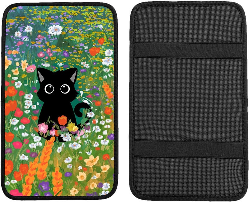 Adastrah Auto Center Console Cover,Black Cat3 Soft Waterproof Car Center Console Cover,Universal Fit for Most Vehicle SUV Truck Accessories Decor - Image 2
